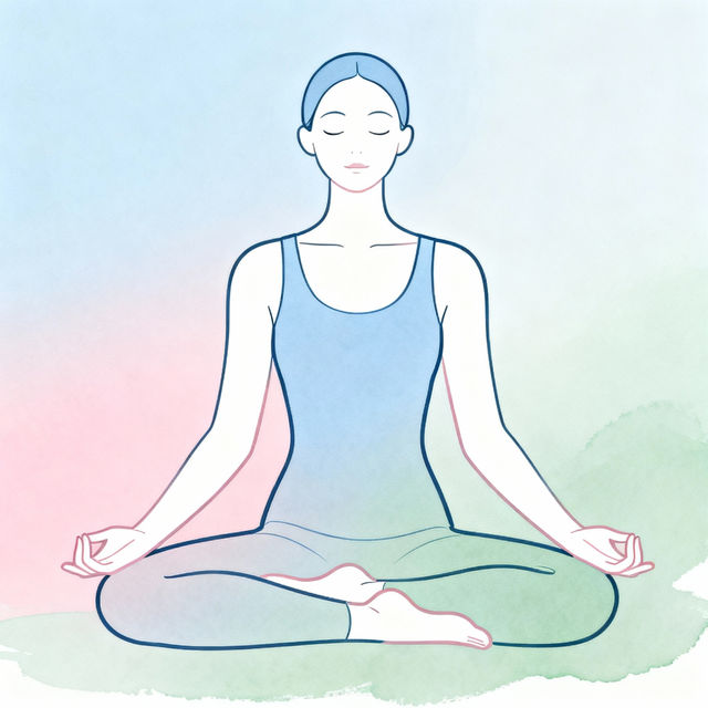 Easy Yoga Drawings gallery