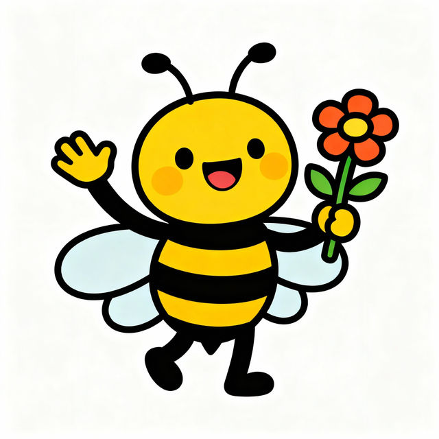 Bee Cartoon Drawings - Made With AI gallery