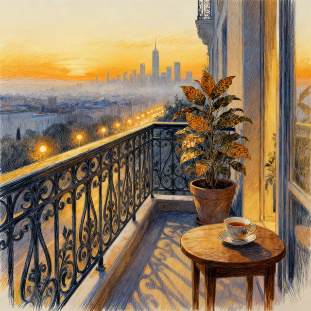 Balcony Drawings - Made With AI gallery