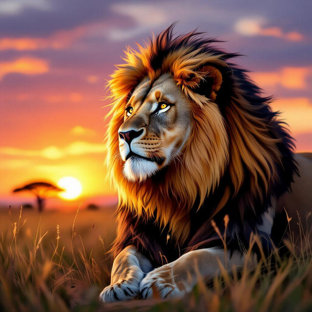 Lion Wall Art - Majestic AI Creations gallery