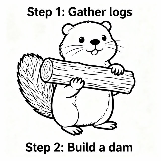 Easy Beaver Drawings gallery