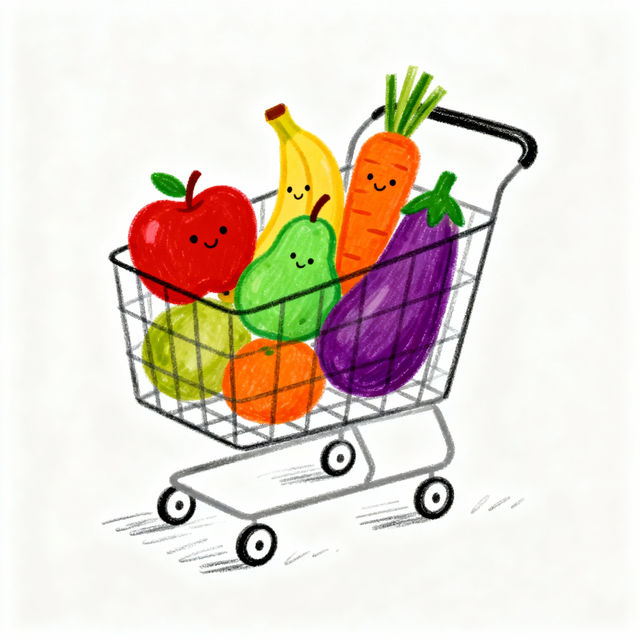 Shopping Cart Drawings - AI Generated gallery