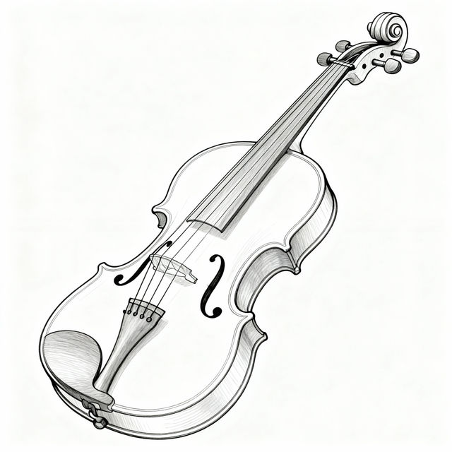 Easy Violin Drawings gallery