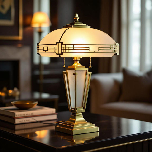 Original Art Deco Table Lamps - AI Generated gallery