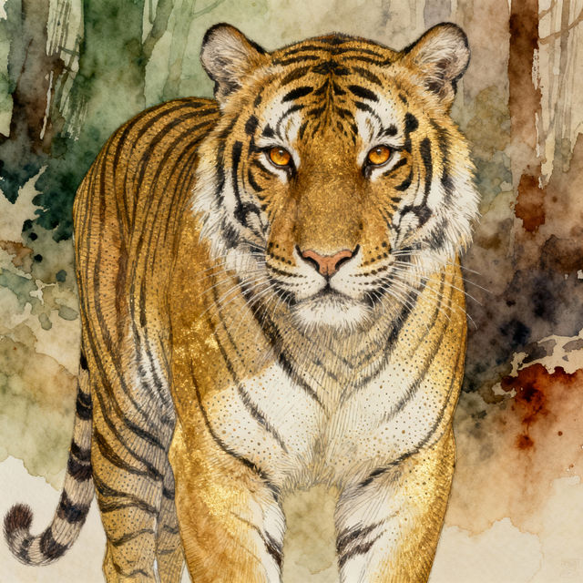 Tigers Drawing - AI Art gallery