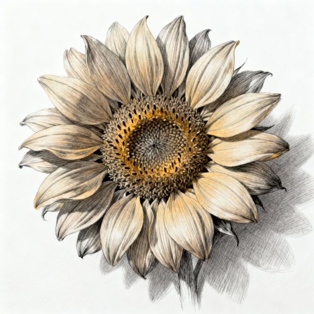Realistic Sunflower Drawings - Made With AI gallery