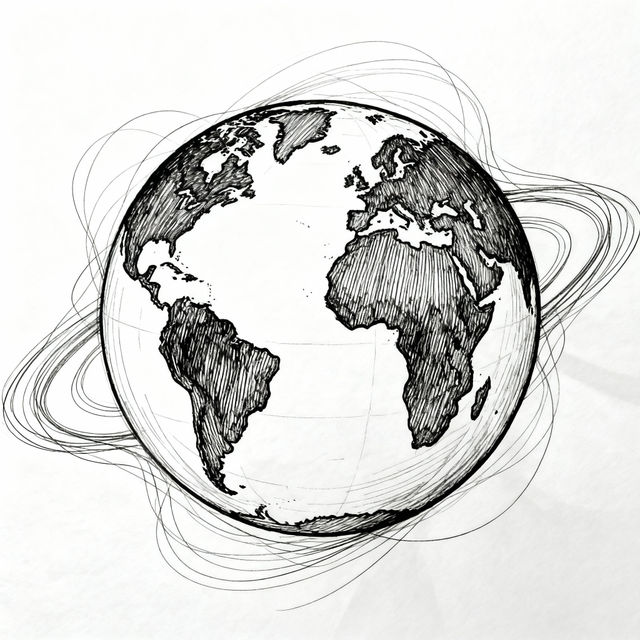 Sketch Earth Art - Made With AI gallery