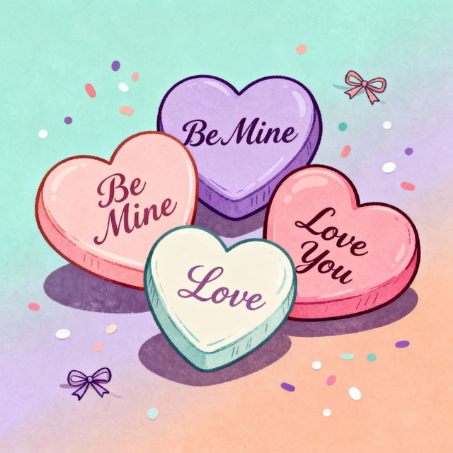 Candy Hearts Drawings gallery