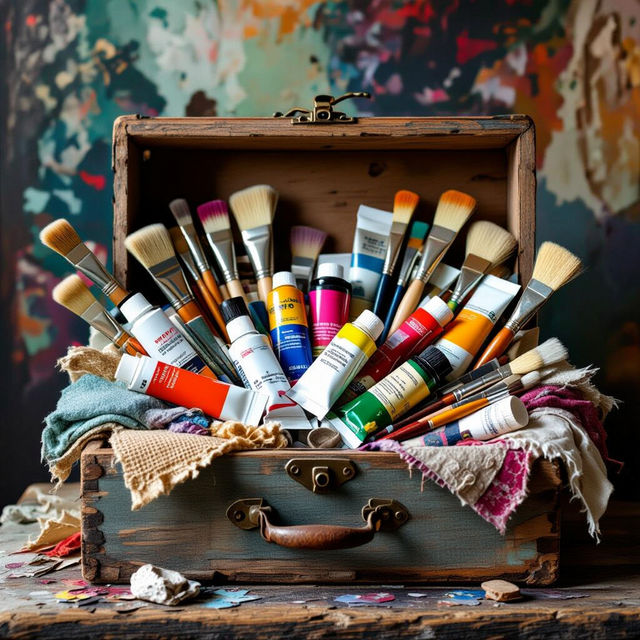 Mixed Media Art Supplies - Made With AI gallery