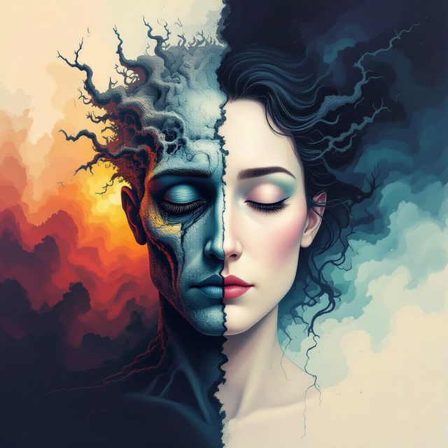 Bipolar Disorder Art - AI Generated gallery