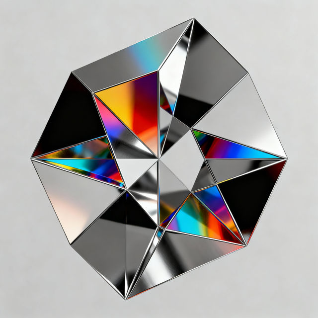 Mirrored Geometric Wall Art gallery