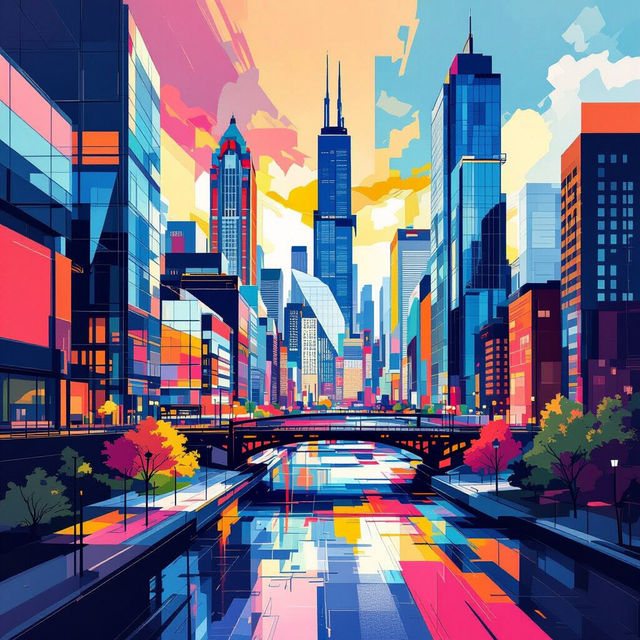 Illinois Institute of Art Inspired AI Art gallery