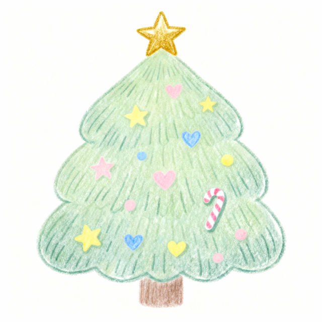 Easy Cute Christmas Tree Drawing gallery