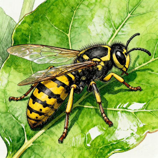 Wasp Drawings - Created With AI gallery