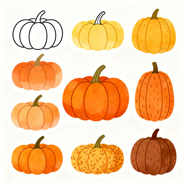 Easy Simple Pumpkin Drawings gallery
