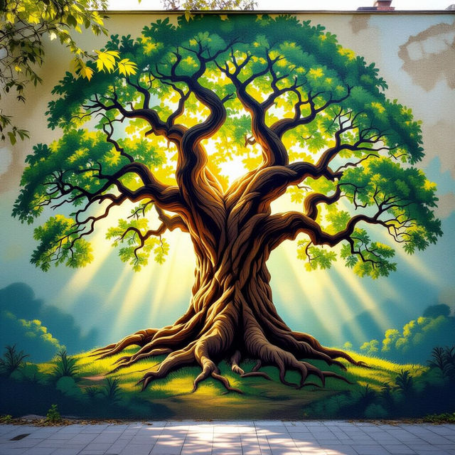 Tree Mural Wallpaper - AI Generated gallery