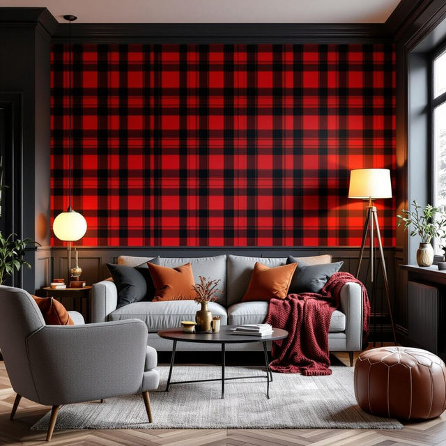 Plaid Peel and Stick Wallpaper gallery