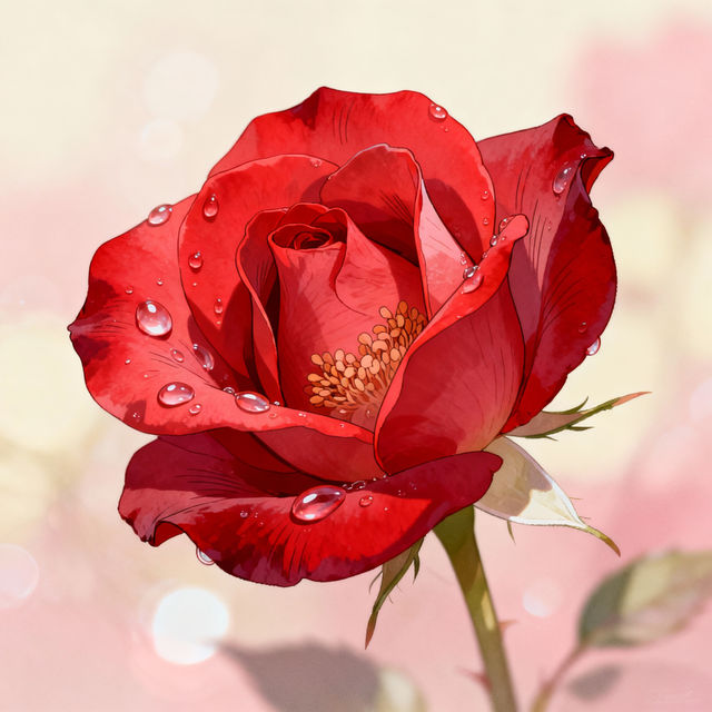 Red Roses Drawings - AI Generated gallery