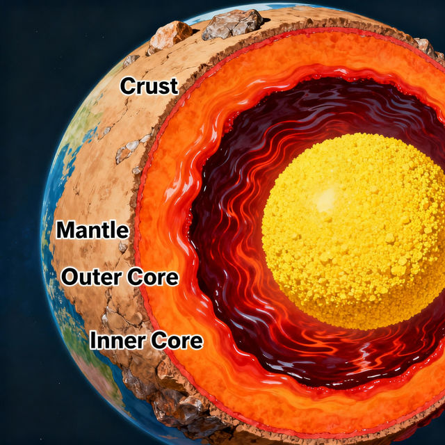 Earth's Layers Drawings gallery