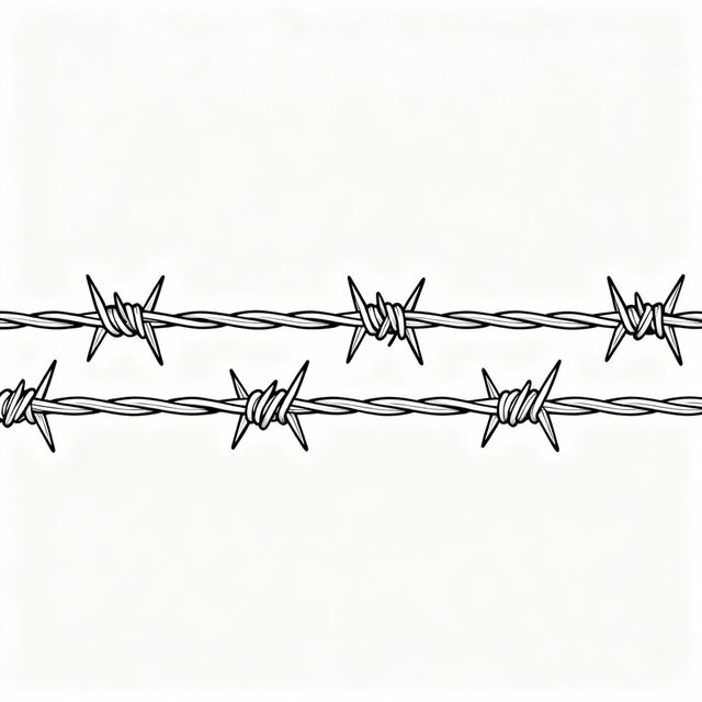 Barbed Wire Drawing - Easy AI Creations gallery