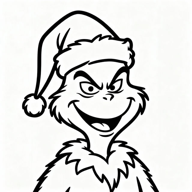 Grinch Outline Drawings - AI Generated gallery