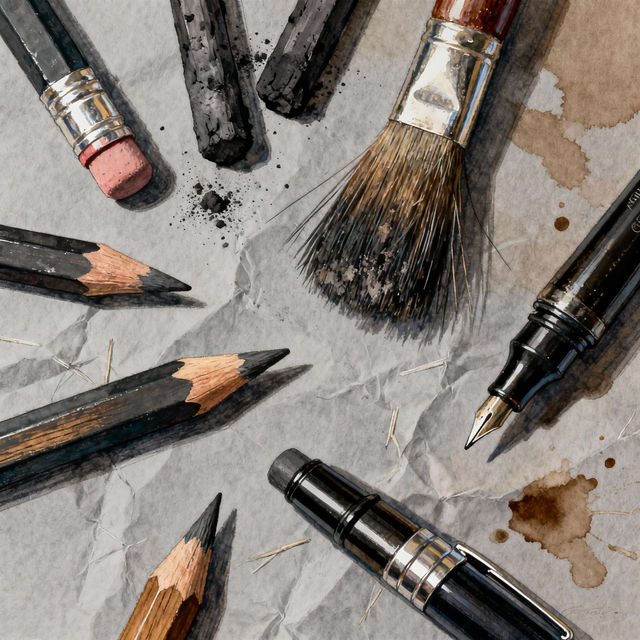 Drawing Utensils Art - AI Generated gallery