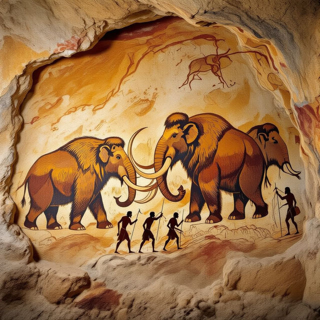 Neanderthal Cave Art - AI Generated gallery