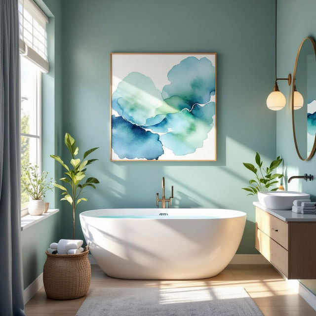 Bathroom Wall Pictures - AI Generated gallery
