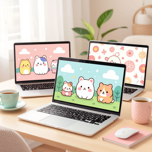 Cute Laptop Wallpapers - Made With AI gallery