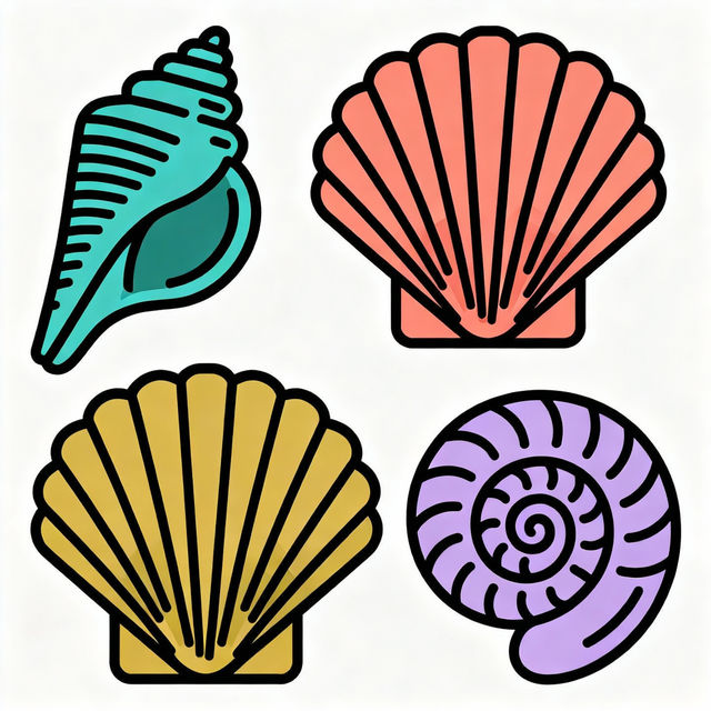 Shell Clip Art - Made With AI gallery