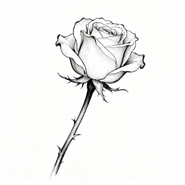 Easy Rose Drawings gallery