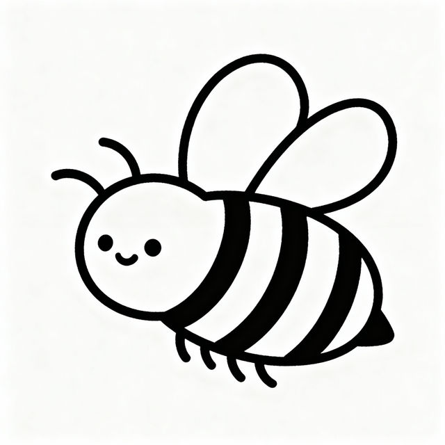 Simple Bee Drawing gallery