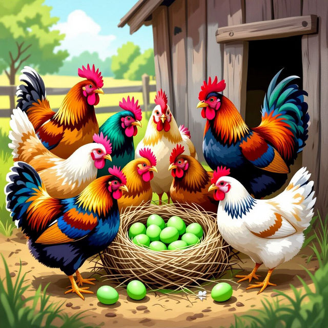 Pictures Of Chickens That Lay Green Eggs gallery