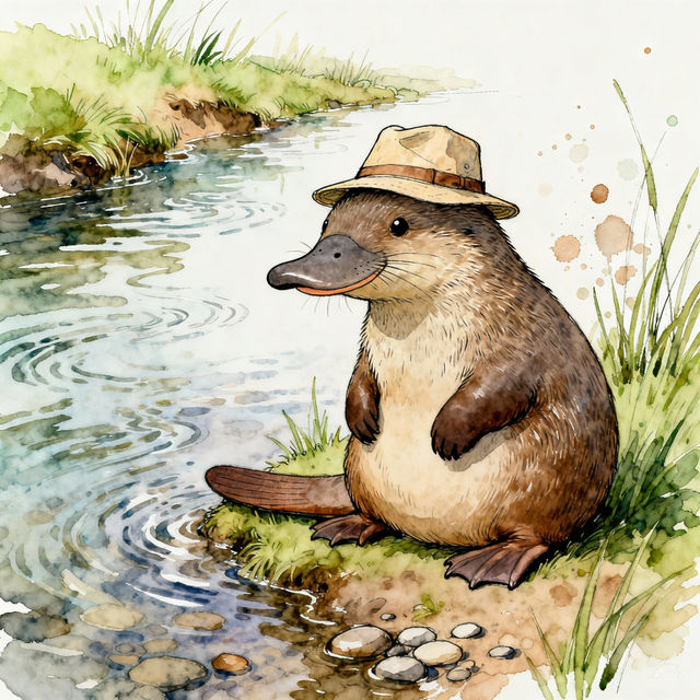 Platypus Drawings - AI Generated Art gallery