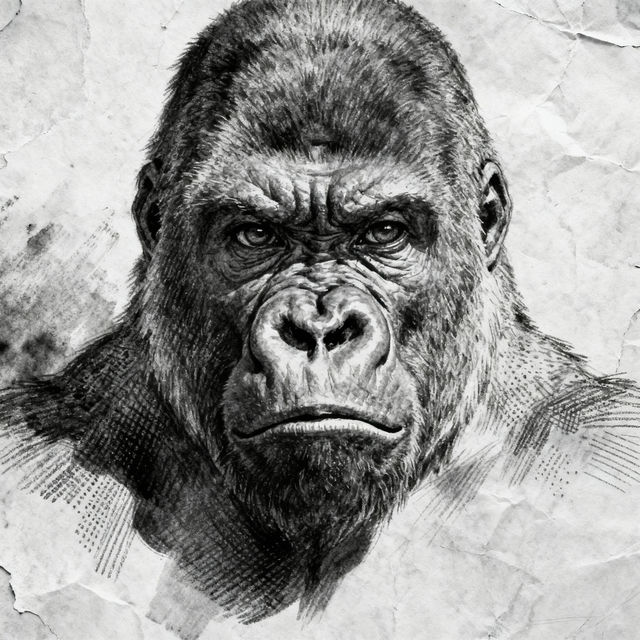 Gorilla Face Drawing gallery
