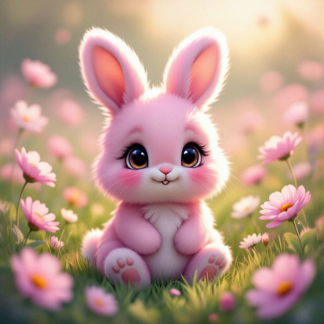 Pink Cute Bunny Wallpapers gallery