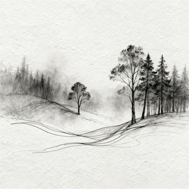 Simple Forest Drawings - AI Generated gallery