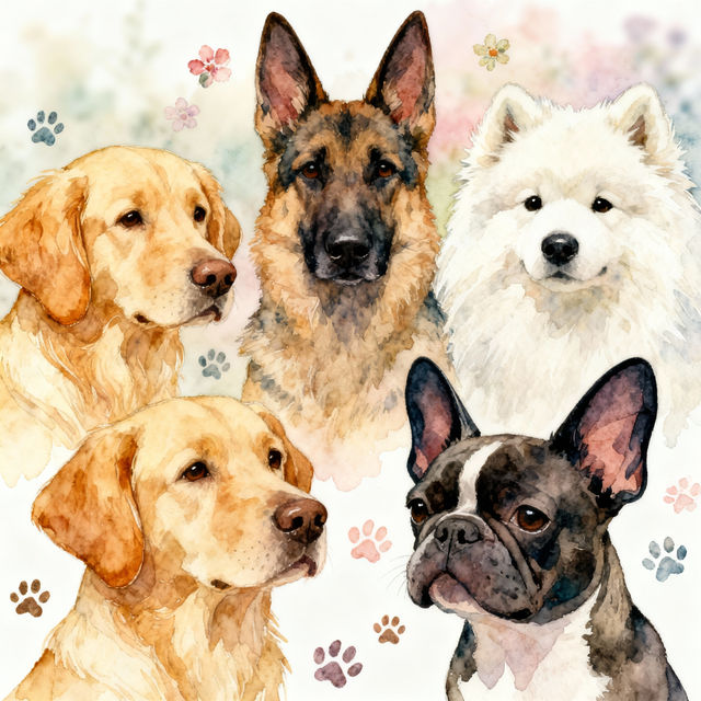 Dog Ears Drawing - AI Generated gallery