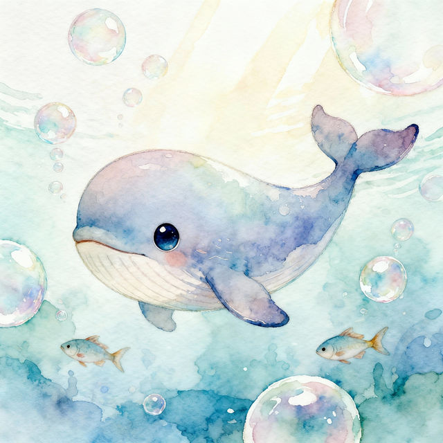 Cute Whale Drawings - Made With AI gallery