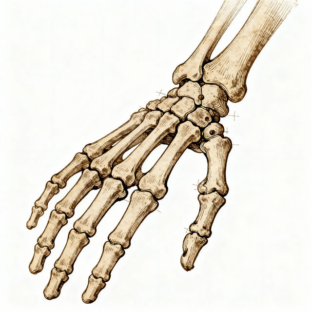Hand Bone Drawing Art gallery