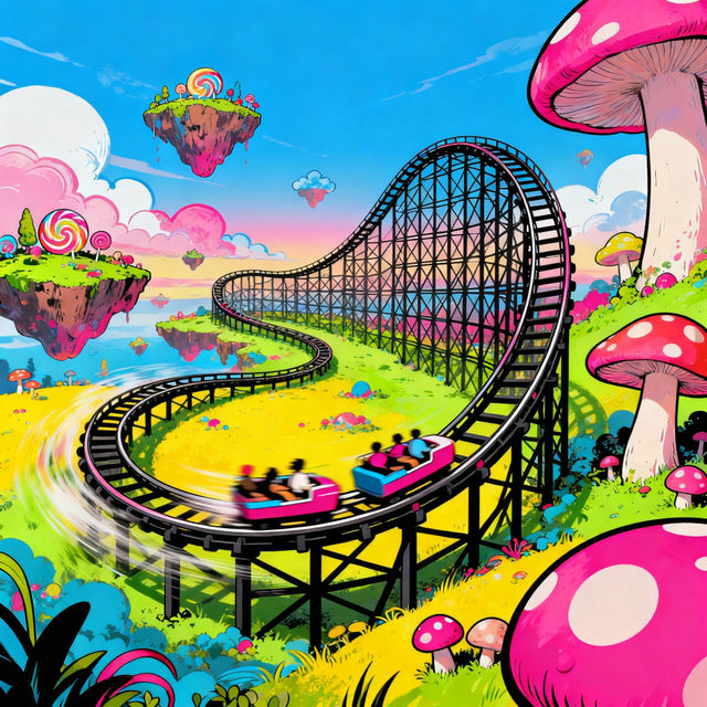 Drawing Roller Coaster Drawings gallery