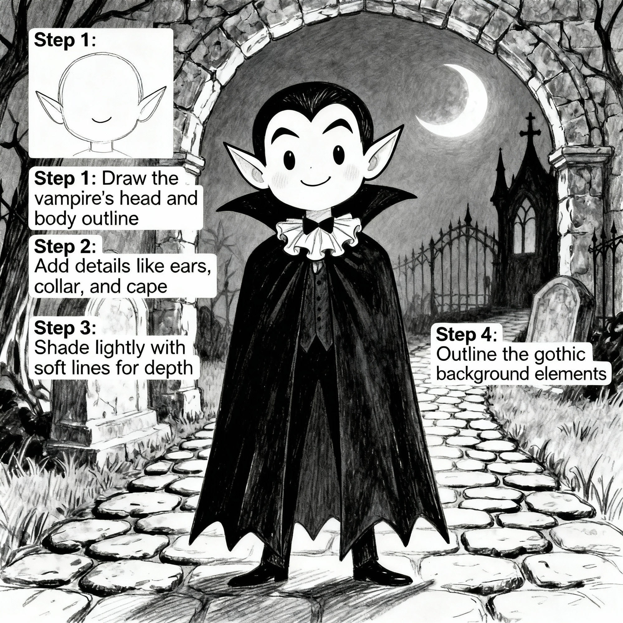 Easy Vampire Drawings - Create Vampire Art With AI