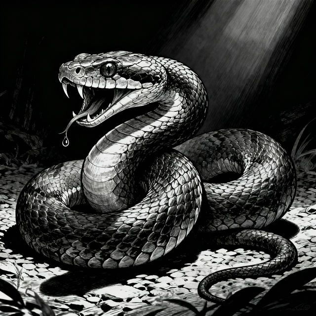 King Cobra Drawings - AI Generated Art gallery