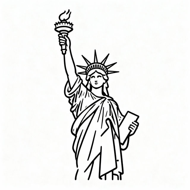 Easy Statue of Liberty Drawings gallery