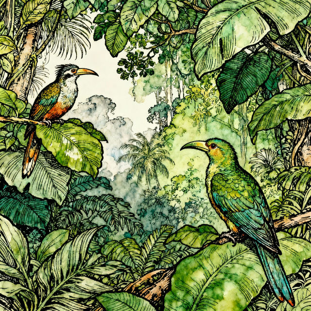 Rainforest Drawings - AI Generated Art gallery