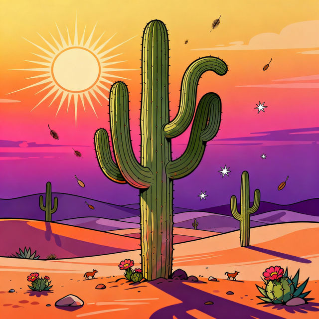 Cactus Drawings - Made With AI gallery
