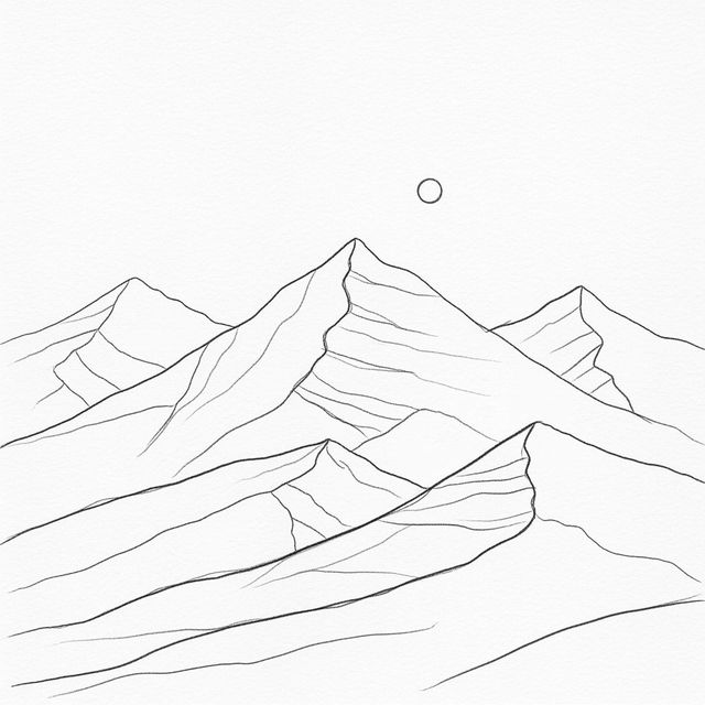 Easy Mountain Drawing Ideas and Inspiration gallery