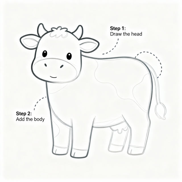 Easy Cattle Drawings - Made With AI gallery