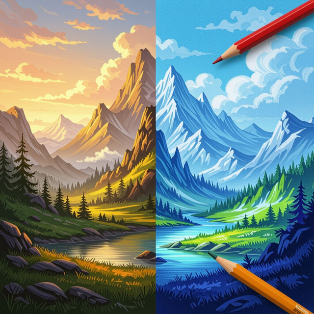 Drawing vs Painting AI Art gallery