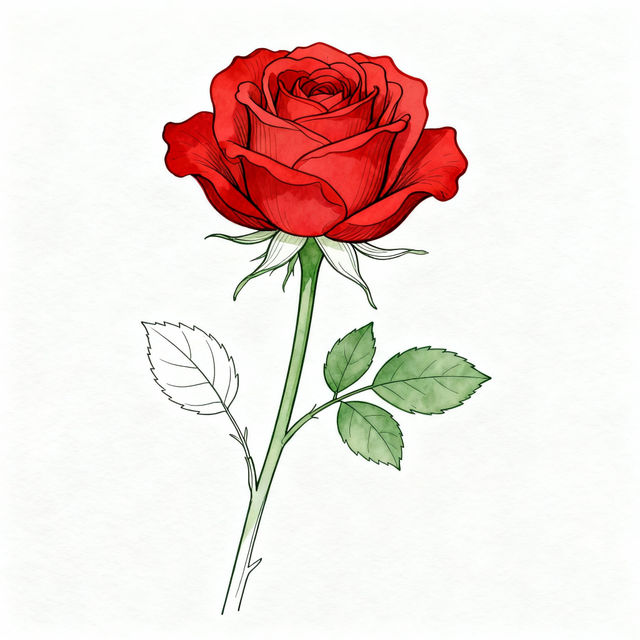Easy Rose Drawings gallery